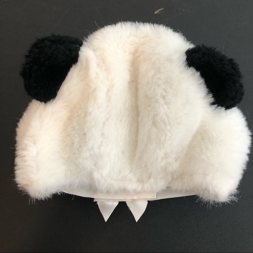 Gymboree Panda Blossom Faux Fur Hat Size 3-6 Months